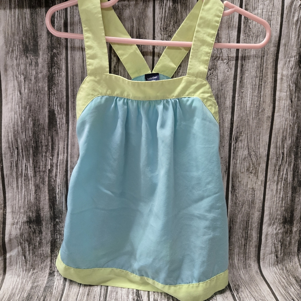 Baby Gap girls blue and green summer top